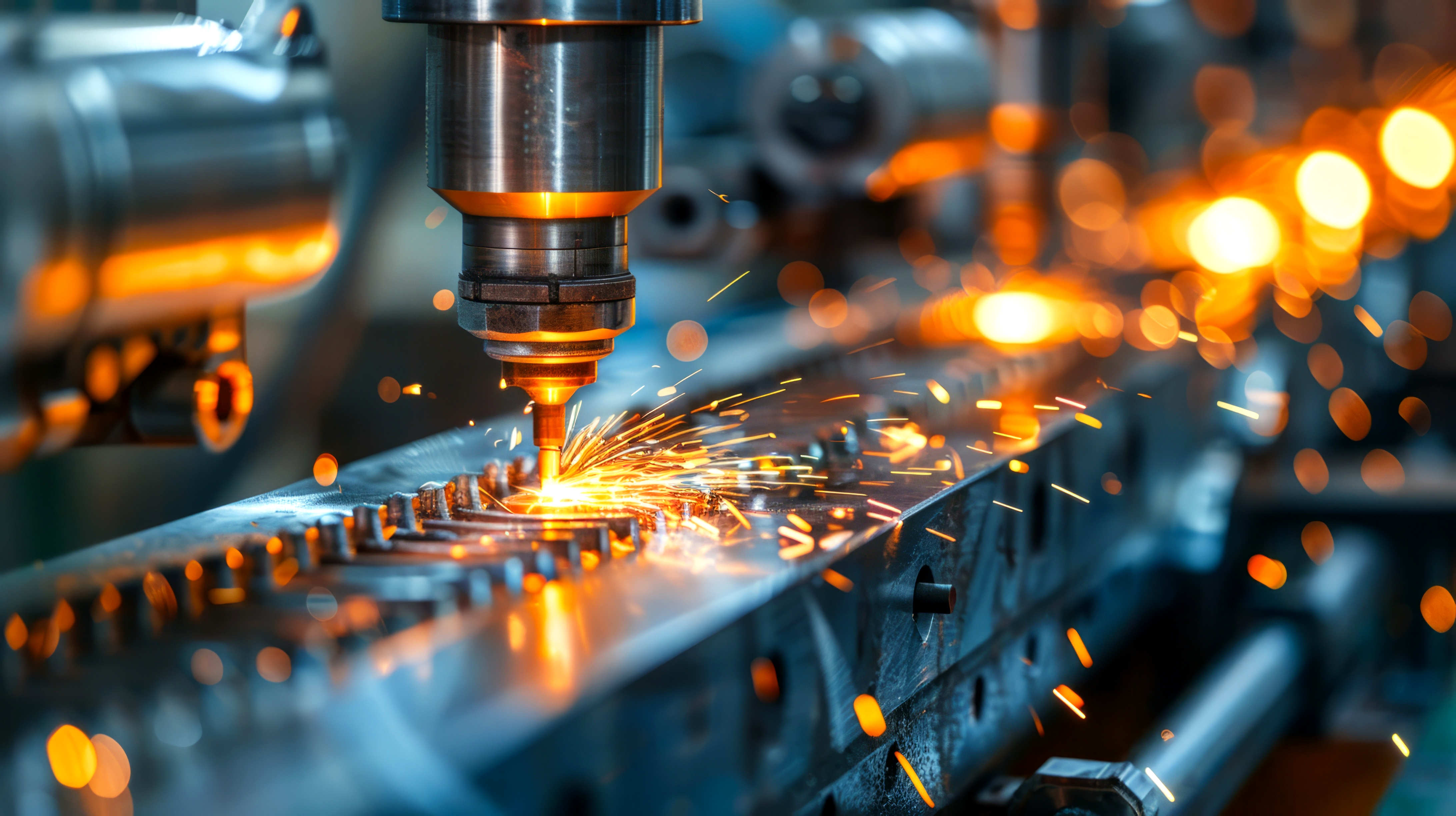 Factory worker using AR glasses