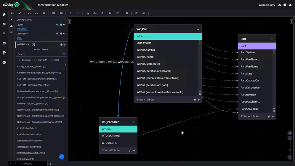 eQube<sup>®</sup>-MI federates relevant data from multiple systems, in real-time, and presents a unified view honoring the underlying applications'
			security rules.